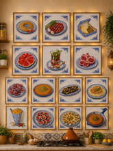Load image into Gallery viewer, A4 Delft Blue Lebanese Kitchen Prints
