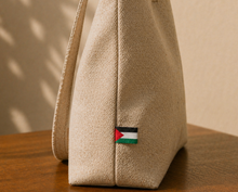 Load image into Gallery viewer, Embroidered Gaza Messenger Tote