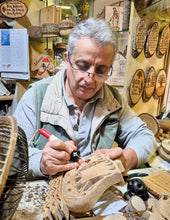 Load image into Gallery viewer, Cedarwood Phoenician Ship Sculptures
