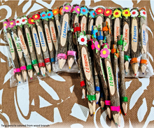Load image into Gallery viewer, [Set of 10] Handmade Colored Pencils from Natural Tree Branches
