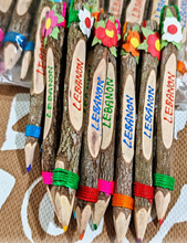 Load image into Gallery viewer, [Set of 10] Handmade Colored Pencils from Natural Tree Branches
