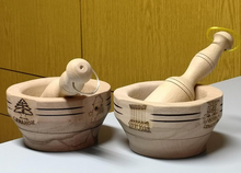 Load image into Gallery viewer, Wooden Mortar &amp; Pestle

