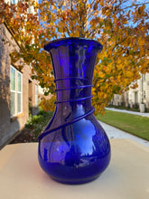 Load image into Gallery viewer, Glass-Blown Cobalt Vases

