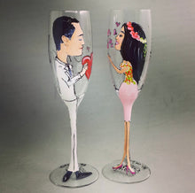 Load image into Gallery viewer, Custom Champagne Glasses
