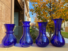Load image into Gallery viewer, Glass-Blown Cobalt Vases
