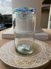 Load image into Gallery viewer, Mexican Confetti Rim Recycled Glass Cup
