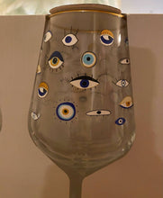 Load image into Gallery viewer, Set of 4 Turkish Hamsa Goblet Glasses
